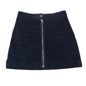 Aritzia Corduroy Navy Mini Skirt